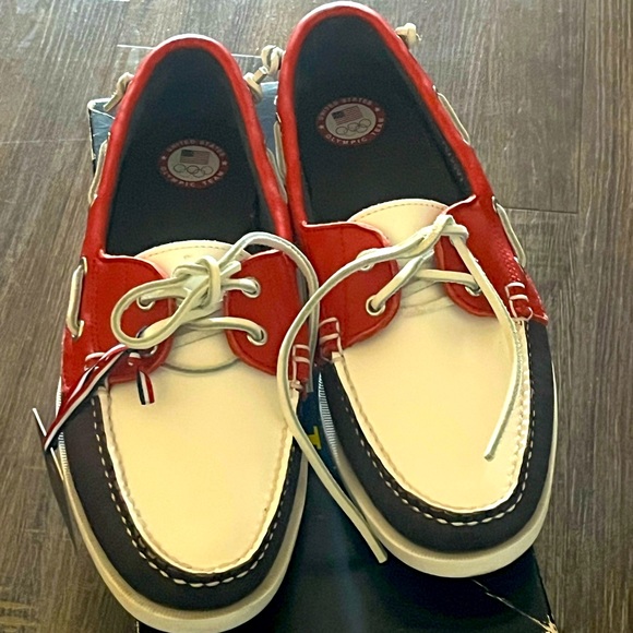 Brand New Vintage Team USA Opening Ceremony Men's Boat Shoe Handmade in the USA - Picture 4 of 15